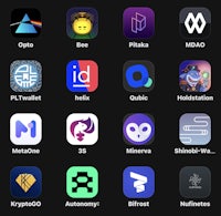 a list of different apps on an iphone