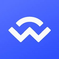 the w logo on a blue background